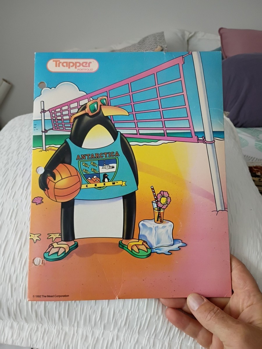 Trapper Keeper Portfolio Beach Volleyball Antarctic Crew Folder