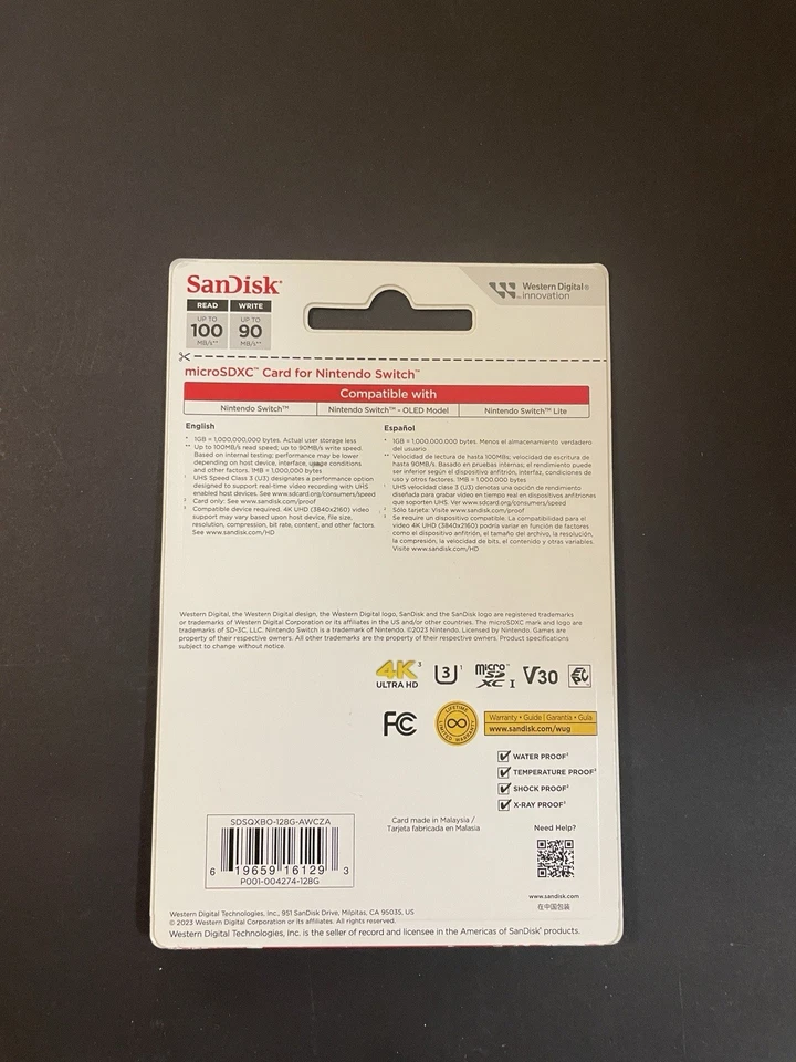 Sandisk Nintendo Switch 128GB Micro SD Card - Image 2 of 2