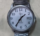 Vintage Timex watch WR30MU7 white dial, runs, light works, Love the simplicity