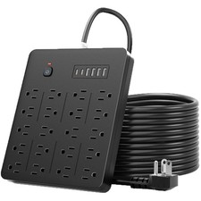 Power Strip 26-in-1, 20 AC Outlets and 4 USB and 2 Type-C Charging Ports, 200...