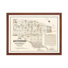 Old Map of Kenwood, CA 1887 - Vintage Kenwood California Art