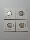 Lot of 1/10 Oz Silver Rounds-12 grams .999 Fine Silver total-Indian Head+Buffalo