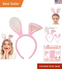 Fun Pink Bunny Ears Headband - Ideal for Parties, Festivals  Celebrations