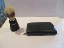 W. Germany Travel Leather Nail Set & Wilkinson Sword Shaving Brush