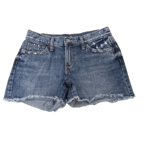 Old Navy Shorts Girl Size 12 Denim Jeans Frayed Hem Adjustable Waist Cut Off