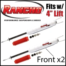Rancho RS5000X Front Shocks PAIR 1999-2006 Silverado Sierra 1500 4WD w/4" Lift