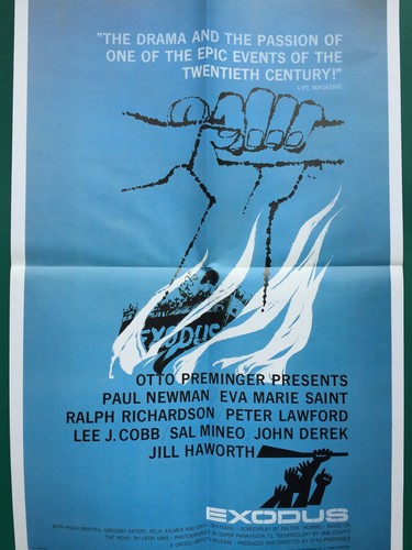 Ernest Gold EXODUS Film Soundtrack OST LP +POSTER Preminger Paul Newman PROMO EX - Picture 6 of 12
