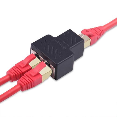 2-Port RJ45 Splitter Adapter LAN Network Ethernet Cable Connector AA 1X V2V9 - Afbeelding 5 van 8
