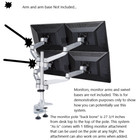 Quad Monitor Articulating Monitor Desk Mount, up to 4+ 27" monitors 17.6lb each
