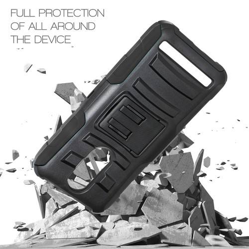 For Micromax T55 Holster Combo Swivel BeltClip Kickstand Shockproof Case +Emoji - Picture 7 of 19