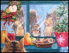 Greeting Card - Cat Squirrel - Joy Campbell -...