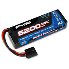 NEW Traxxas 2844R 5200mAh 7.4v Hard Case 2-cell 35C LiPo Battery
