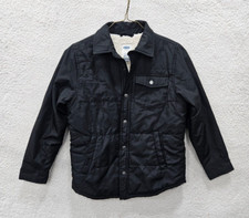 Old Navy Jacket Boys Large 10-12 Black Polyester Long Sleeve Snap Down Pockets