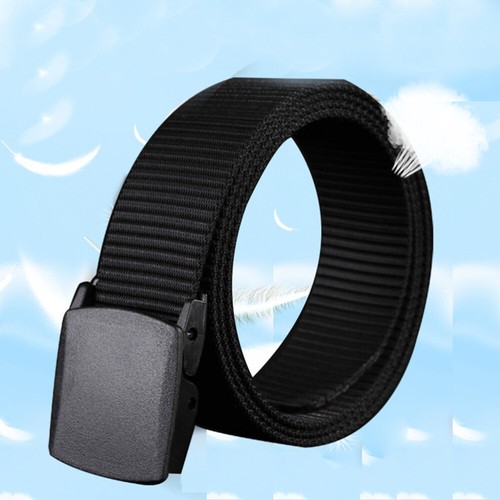 2pcs Canvas Belt Black Nylon Belt Men Belt Reversible Double Grommet Canvas Belt - Picture 7 of 12
