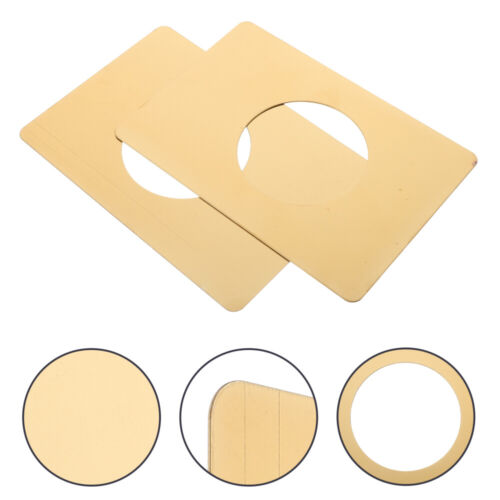 2 Pcs Stainless Steel Door Knob Plate Front Reinforcement Plates