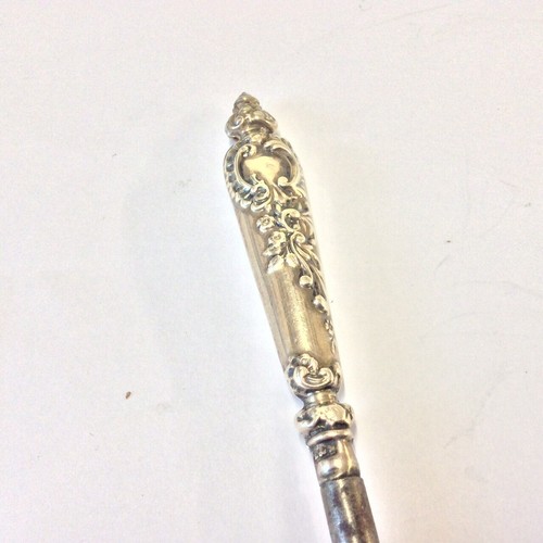 1901 Edwardian Antique Sterling Silver Hallmarked Shoe button hook Levi Salaman - Picture 5 of 13