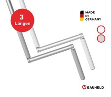 BAUHELD® Kurbelstange für Rolladen Kurbelgelenk Ø11,9 mm Zapfen Kurbel Weiß Grau