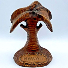 TREASURE CRAFT Hawaii Palm Tree Missing Salt & Pepper Shakers 5'' Vintage