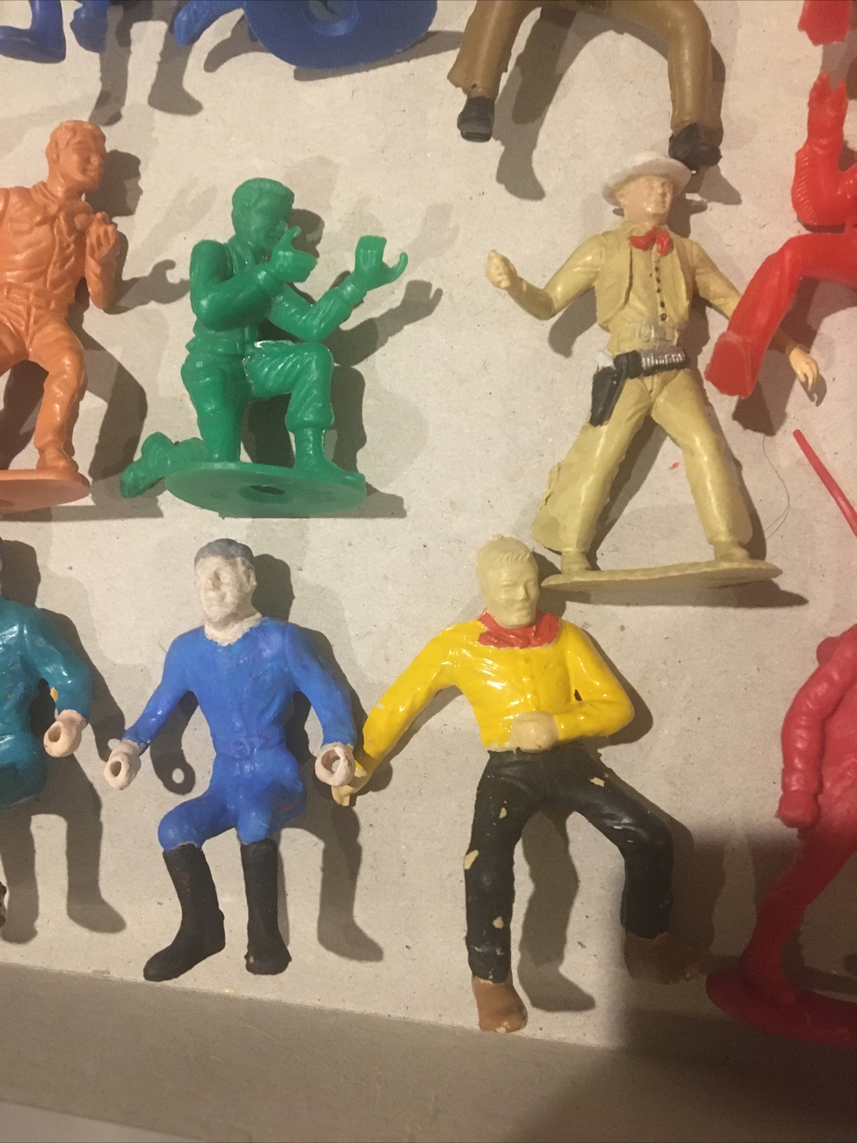 Vintage COWBOYS & Army Plastic Figures by TIMMEE, MPC, Marx, Other
