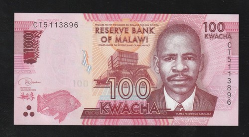 Malawi 100 Kwacha 2020 P 65 UNC - Foto 1 di 2