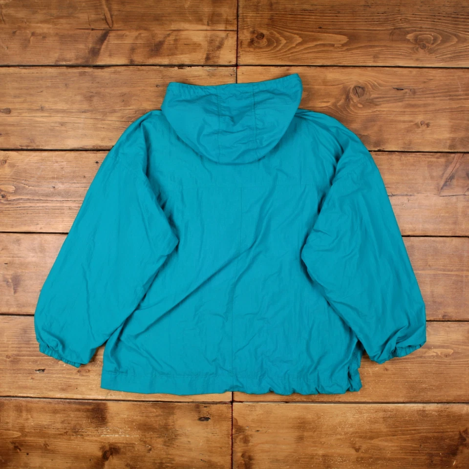 Vintage Cheetah Windbreaker Jacket XL 90s Blue - Image 2 of 4