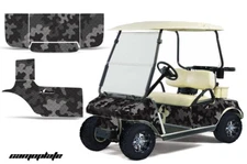 Graphics Kit Decal Sticker For Club Car Golf Cart 1983-2014 Camoplate Black