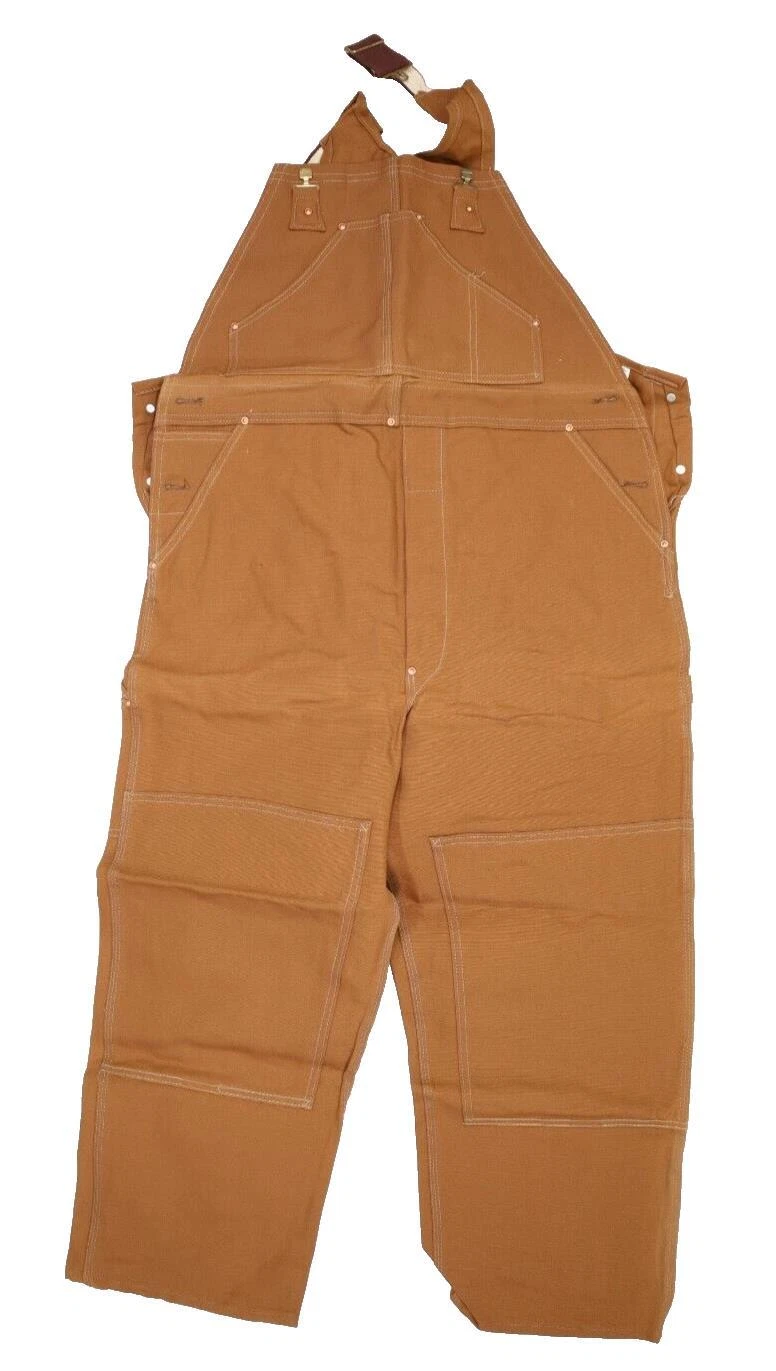 Vintage NOS Carhartt Mens 6FB Brown Full Back Duck Bib Overall Workwear 40 x 28