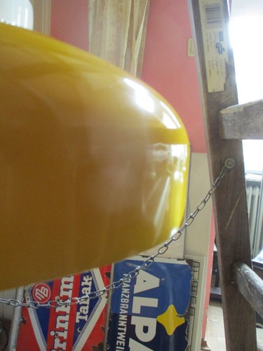 Vintage, Hanging Kitchen, 60er Years, Retrogelb, Glass Cylinder, High Quality - Picture 7 of 14