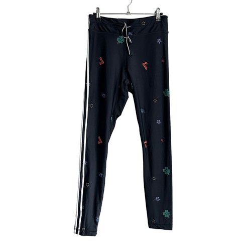 The Upside Lucky Symbols Novelty Print Side Stripe Yoga Pants Size 10 - Picture 2 of 10