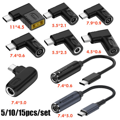 Laptop Charger TO USB Type C 65W PD Power Converter Charging Cable Adapter