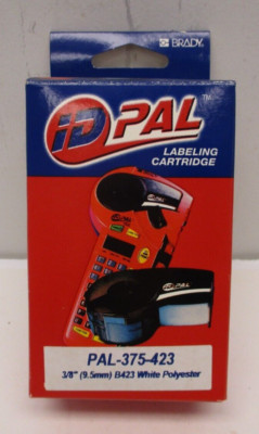 BRADY IDPAL LABELING CARTRIDGE NO: PAL-375-423 3/8'' 21FT ROLL WHITE LOT OF 3