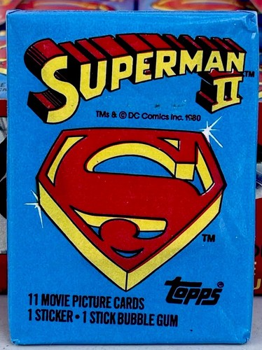 Película Topps Superman II Hit 1981 🍿 PACK 11 tarjetas 1 pegatina 1 goma DC COMICS ¡EMBALAJE ORIGINAL! - Imagen 20 de 23