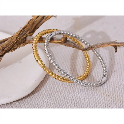 Bracelet for Women 18k Yellow Gold Plated Stainless Steel Silver Healing Jewelry - 第 5/17 張圖片
