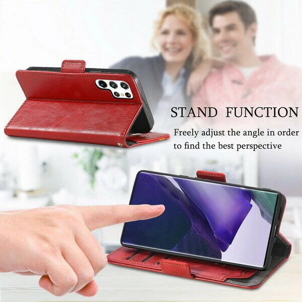 Luxury Splice Leather Wallet Cover Case For 17 16 15 14 13 12 11 Pro Max 7 8 XR - Image 4 of 4
