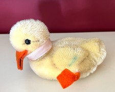 RETRO STEIFF Young Duckling Wool Plush Duck Bird Vintage Felt Feet