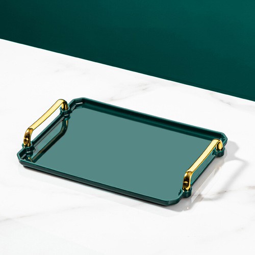 Nordic Serving Tray with Handles Kitchen Clear Storage Pallet Home Party Decor - Picture 16 of 22