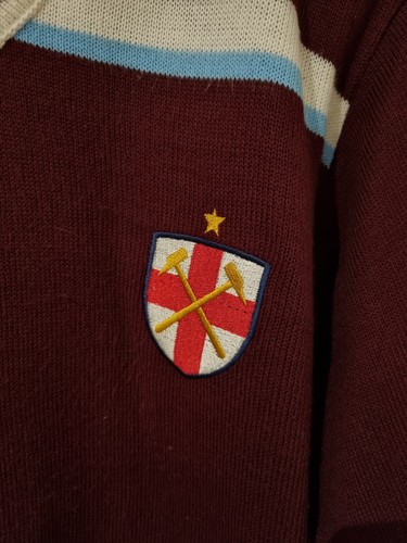 West Ham United Official Merchandise Knit Ladies Size 16 Hammers Burgundy Jumper - Picture 4 of 11