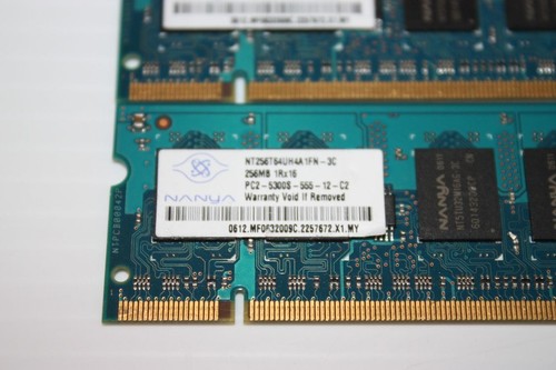 512mb (2 X 256mb)--NANYA PC2-5300S--DDR2 LAPTOP MEMORY--GENUINE HP #409058-001 - Picture 2 of 2
