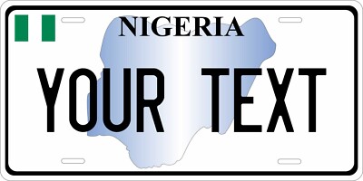 Nigeria Map License Plate Personalized Custom Auto Bike Motorcycle Tag