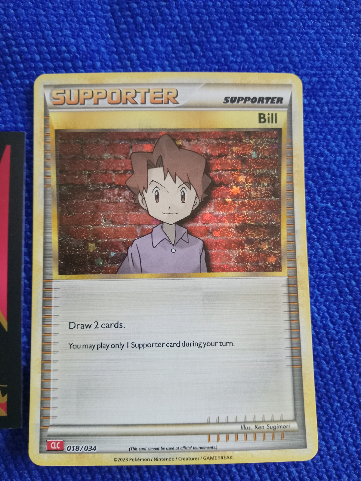 Pokémon TCG Bill Pokemon Card Game  Holo with sleeve