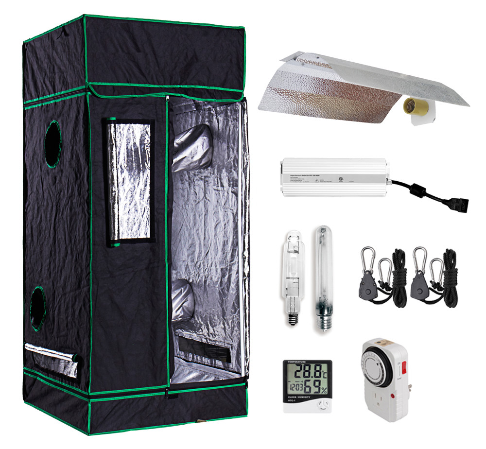 Grow Tent Light Kit w/ 400w 600w Watt Ballast HPS MH Reflector Fan