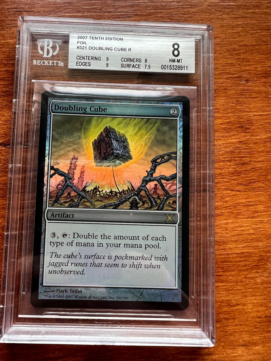 MTG DOUBLING CUBE 10th Edition Foil Rare GRADED 8 NM/M with