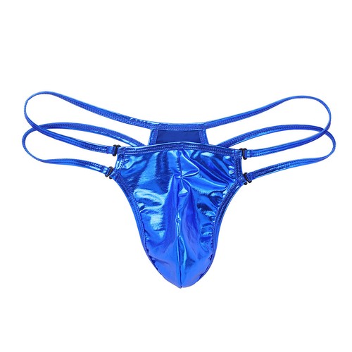 Mens Underwear Metallic Lingerie T-Back G-String Briefs Jockstrap Tangas Thongs - Picture 1 of 16
