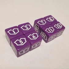 8x Purple Planeswalker 1-6 & 7-12 Loyalty Dice For Magic: The Gathering CCG MTG