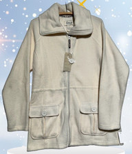 Jonathan Stone Cream Color Women's Large Mid-length Jacket