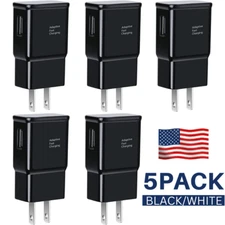 5Pack Lot Adaptive Fast USB Wall Charger Block Power Adapter For Samsung Android