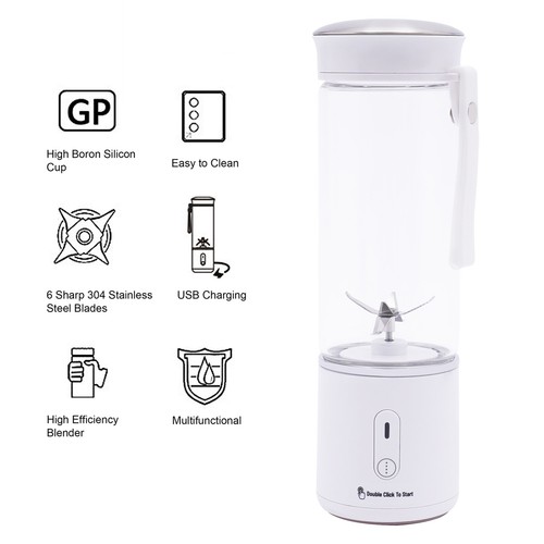 450ml Smotie maker Standmixer mini Mixer to go Entsafter Mixer klein und tragbar - Bild 22 von 51