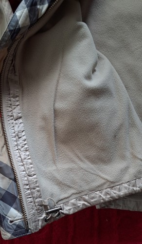 Burberry coat over coat kids Jacket Nova Check Hoodie Silver Color - Picture 6 of 11