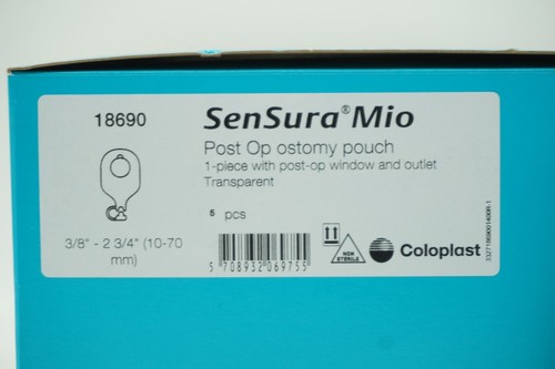 Coloplast 18690 SenSura Mio Post Op Ostomy Pouch, Case/5 pcs - 第 1/5 張圖片