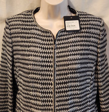NWT ST.JOHN KAVIAR MULTI EVENING SEQUINS WOMEN'S DRESS JACKET SET SIZE 6 BLACK